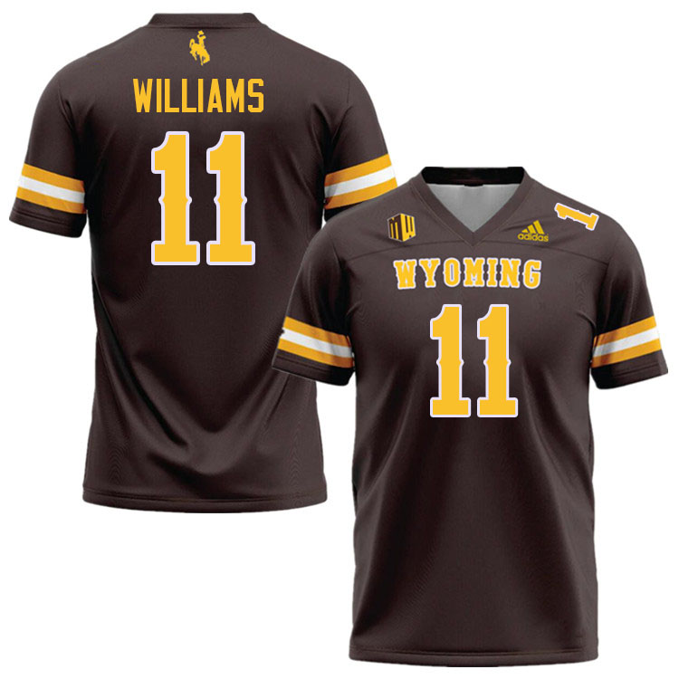 Wyoming Cowboys #11 Charles Williams College Football Jerseys Stitched-Brown